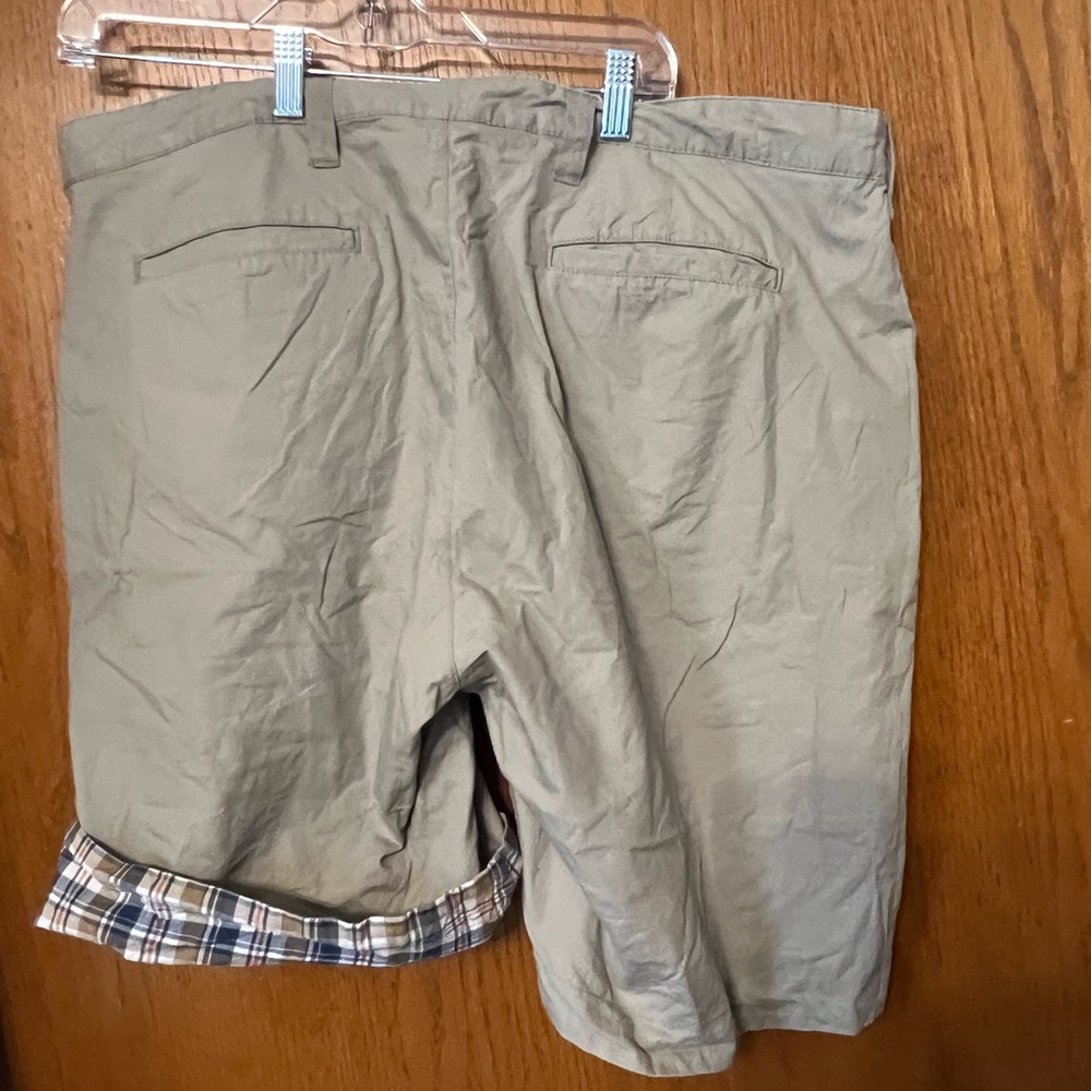 Olde school brand homespun originals reversible shorts‎ tan/plaid size 40